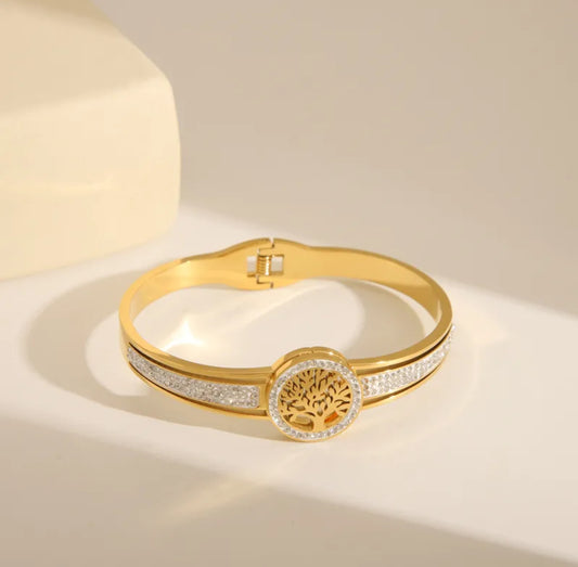 Classic style 304 stainless steel 18k gold plated bracelet