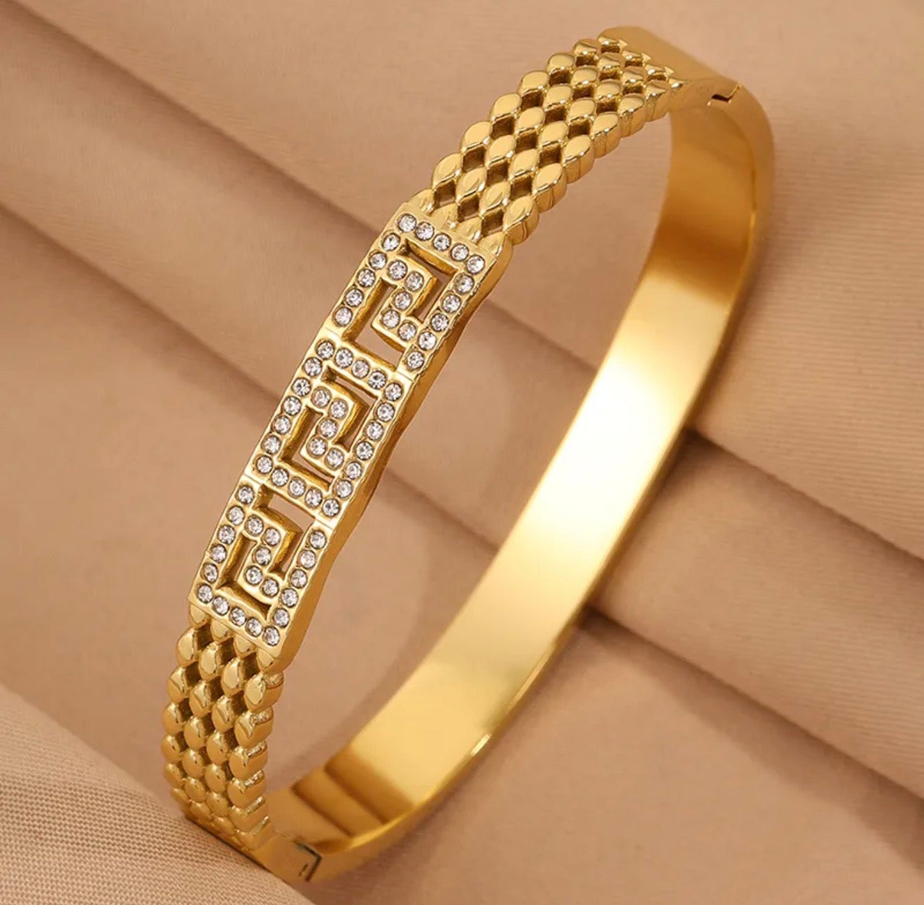 Rich Wrist Energy 18k gold plated stainless steel bangle