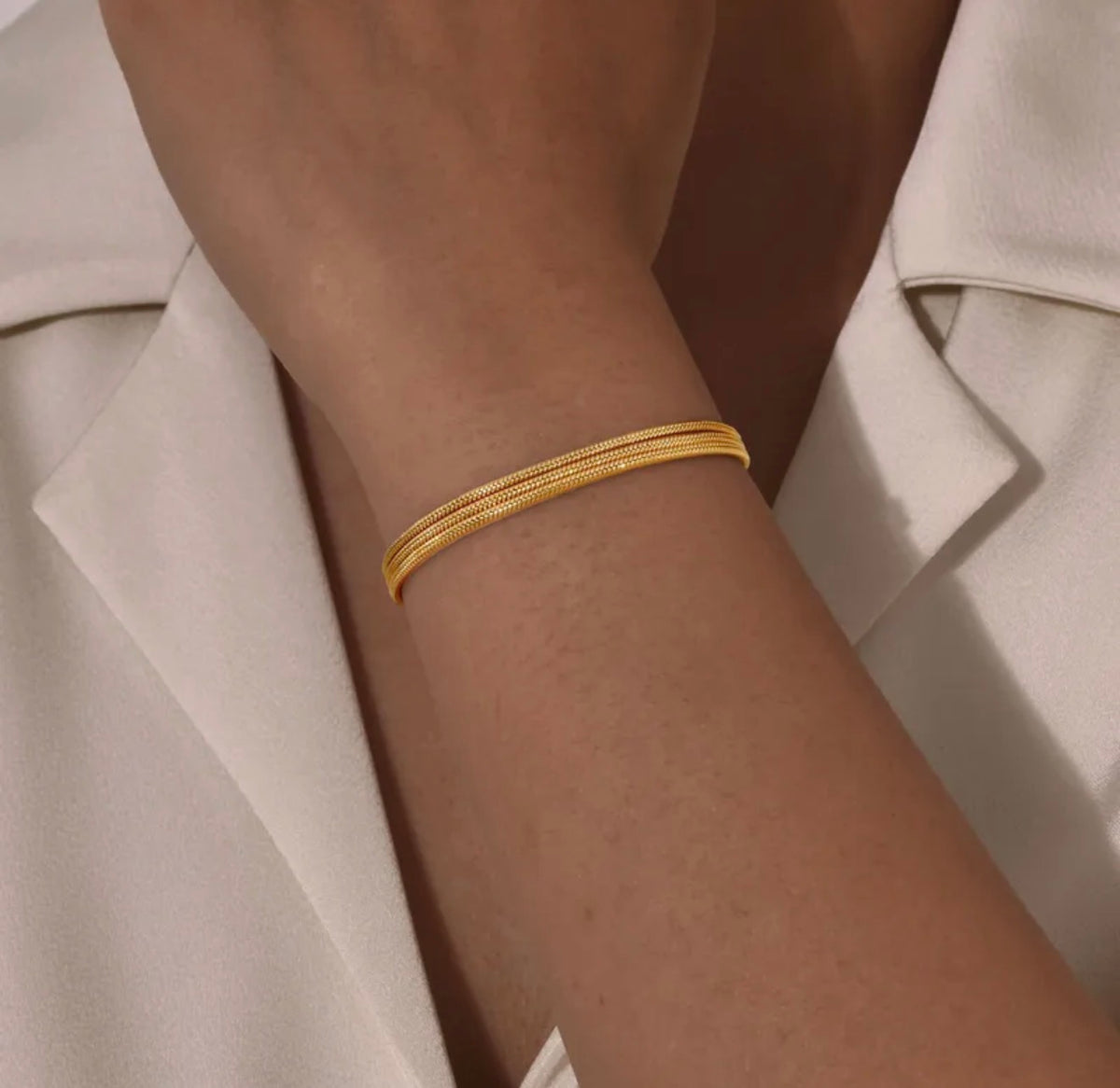 Italian Gold Snake Chain Bracelet ✨316L stainless steel 18k gold plated