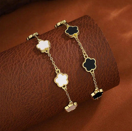 Double sided daily wear bracelet 304 stainless steel 18k gold plated