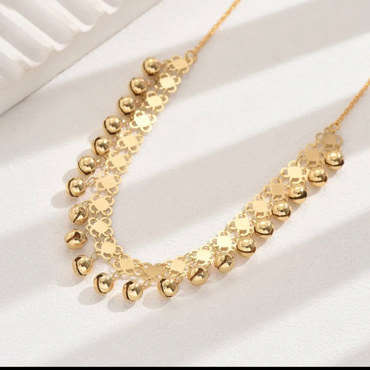 18k gold plated elegant vintage style vacation tassel flower pendant necklace