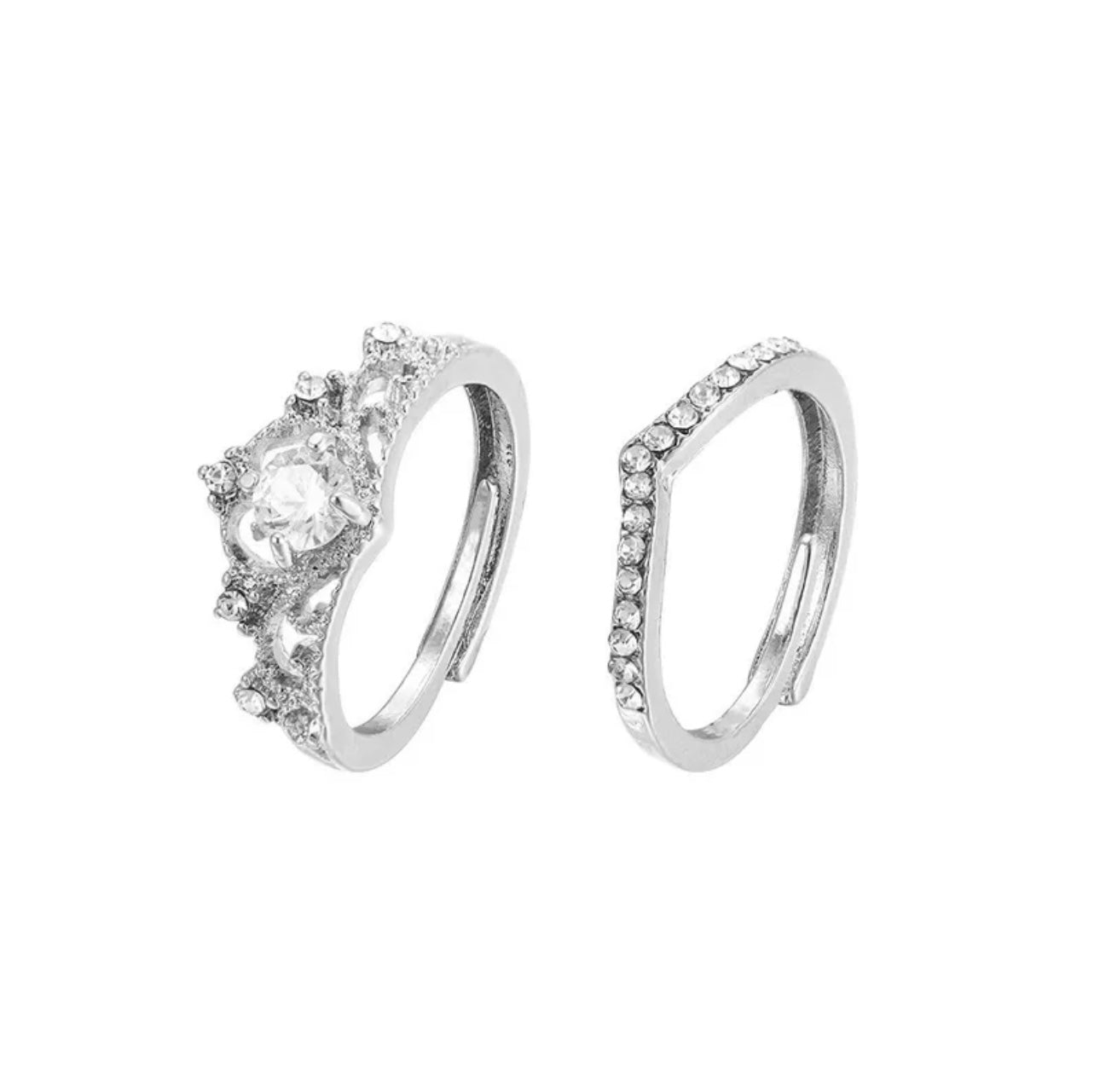 Royal style gorgeous double ring