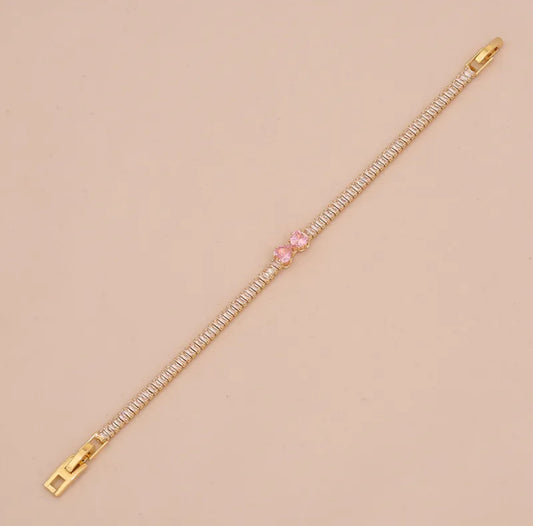Pink bow cute bracelet