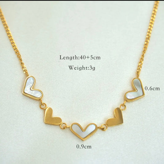 Unique hearts necklace