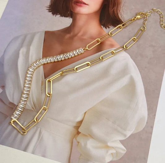 Classic 18k gold plated stylish necklace