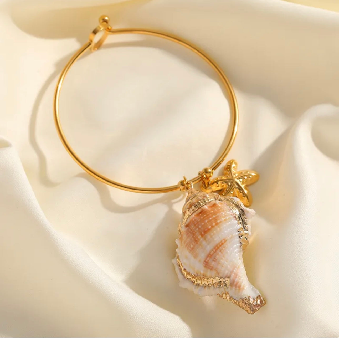 Romantic marine style conch starfish bracelet