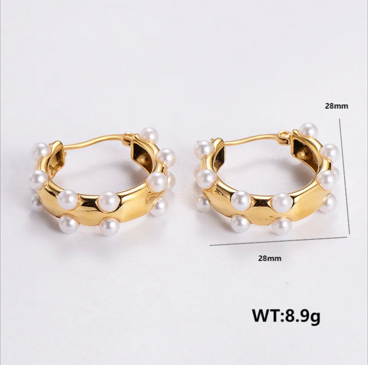 Unique elegant 304 stainless steel 18k gold plated earrings
