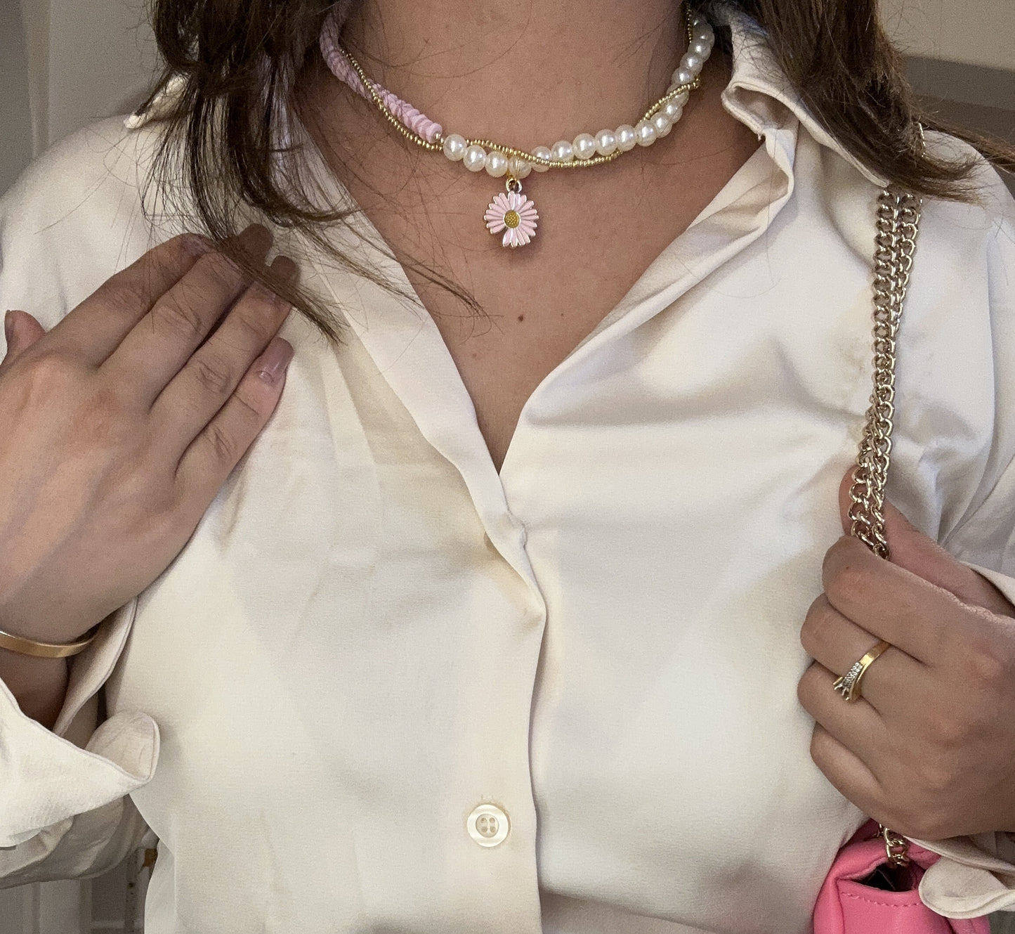 Pink flowers charm